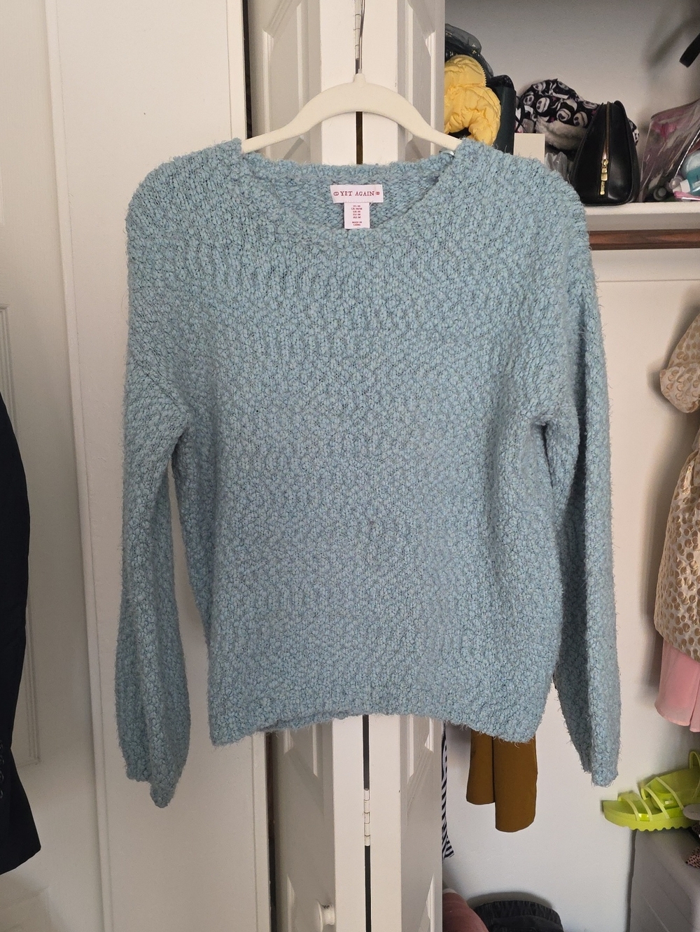 Torrid Powder Blue Textured Crewneck Sweater